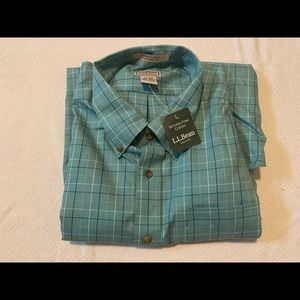 LL bean mens button up short sleeve shirt